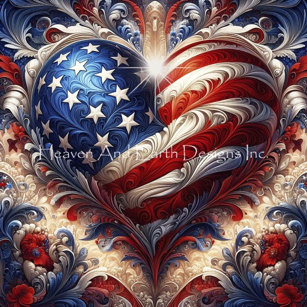 Diamond Painting Canvas - Mini Heart of America - Click Image to Close